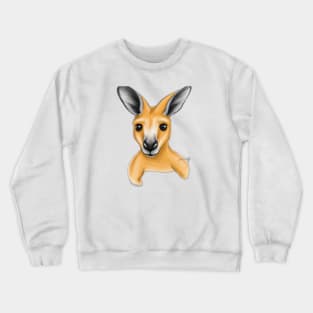 Cute Kangaroo Drawing Crewneck Sweatshirt